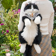 Load image into Gallery viewer, Petslify Tuxedo Cat Plush Backpack