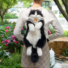 Load image into Gallery viewer, Petslify Tuxedo Cat Plush Backpack