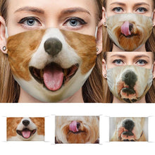 Load image into Gallery viewer, Funny Dog Face Printed Cotton Mask