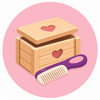 Keepsake Set — crate box & plush care comb