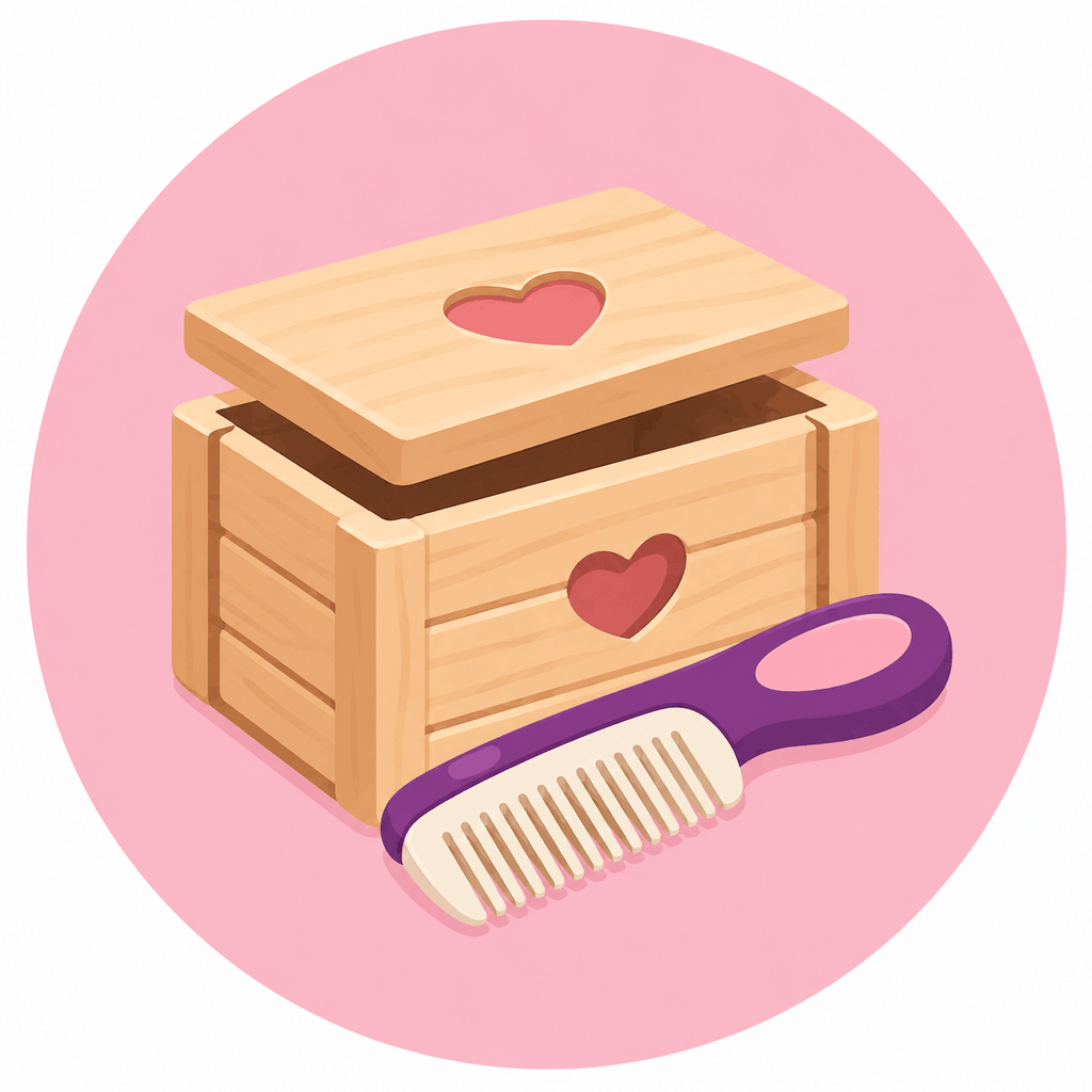 Keepsake Set — crate box & plush care comb