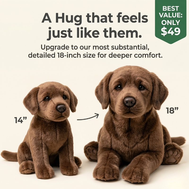 custom pet plush size upgrade